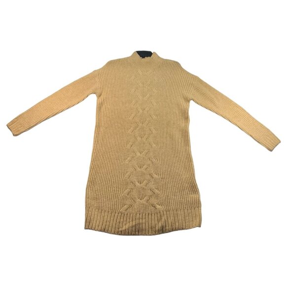 Charter Club Dresses & Skirts - Charter Club Sweater Dress Womens Size Medium Tan long Sleeve Turtleneck  New